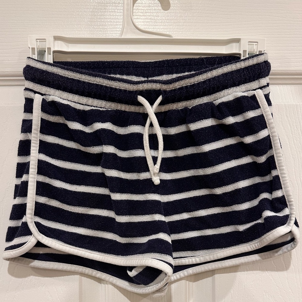 Black and White Terry cloth shorts
